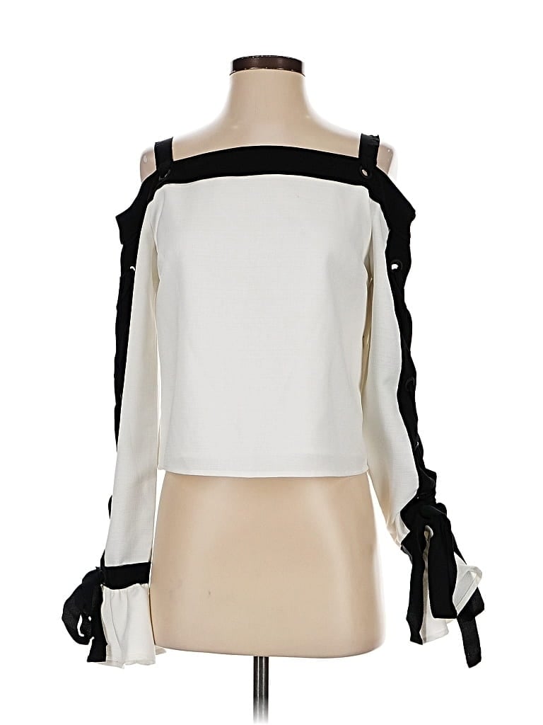 Pre-owned Endless Rose Long Sleeve Blouse In White