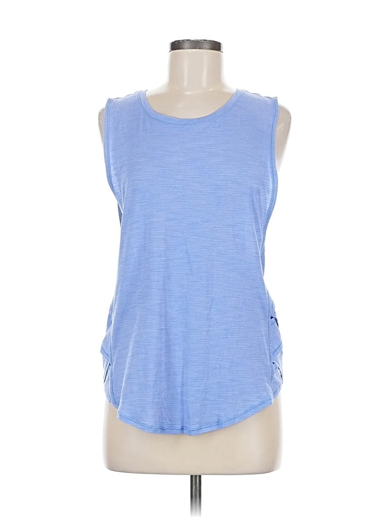 Pre-owned Lululemon Athletica Sleeveless T-shirt In Blue