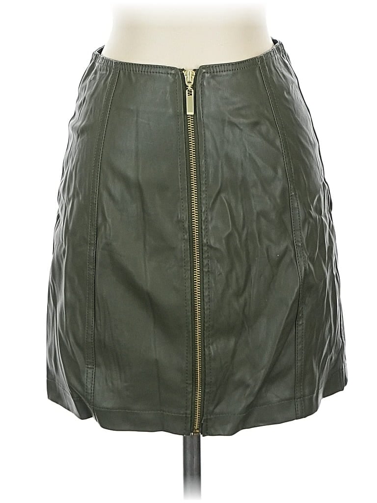 Pre-owned Minkpink Faux Leather Skirt In Green