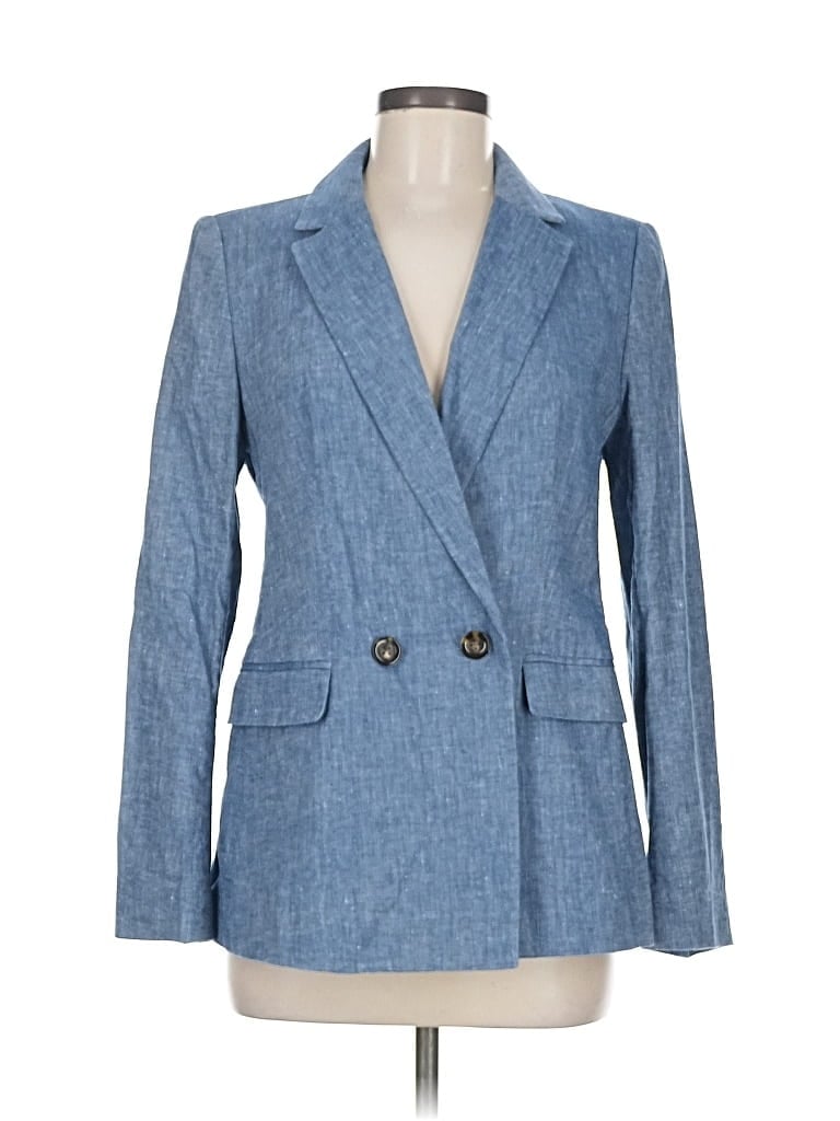 Pre-owned Ann Taylor Blazer Jacket In Blue