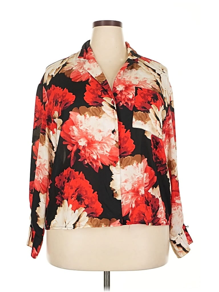 Pre-owned Worthington 3/4 Sleeve Blouse In Red