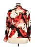 Worthington 100% Polyester Floral Red 3/4 Sleeve Blouse Size XXL - photo 2