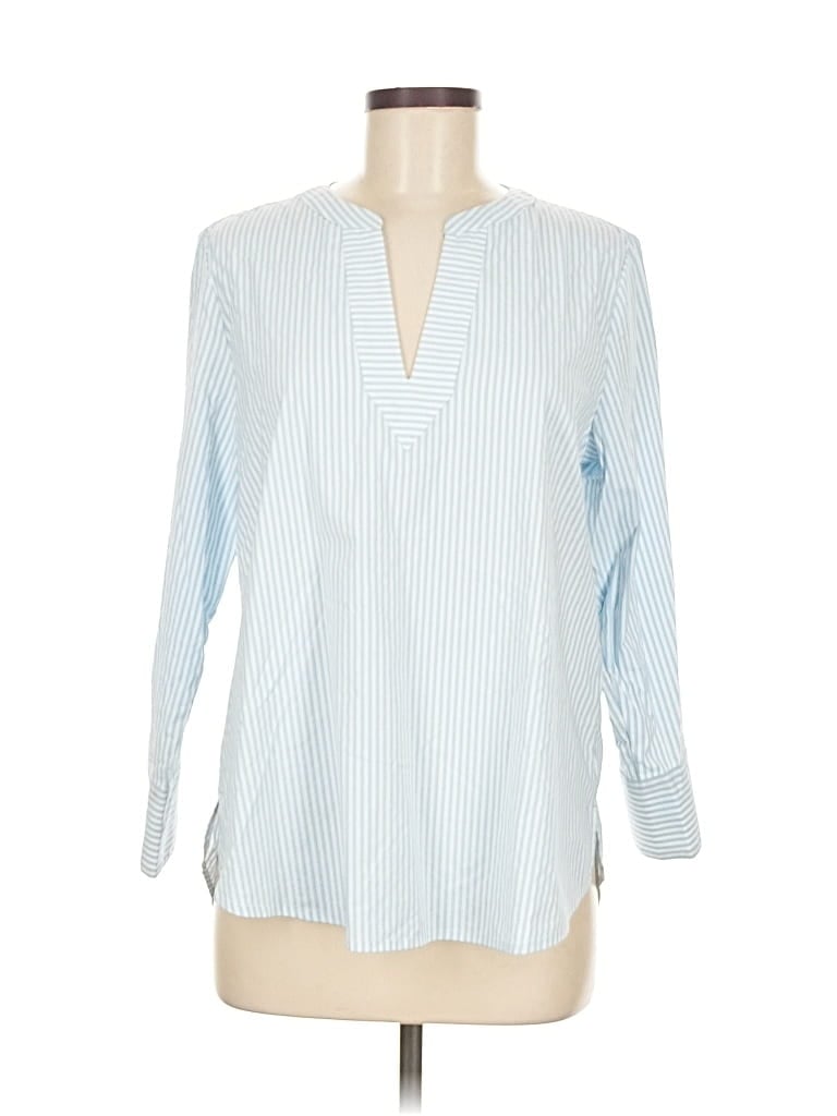 Pre-owned Vineyard Vines Performance Long Sleeve Blouse In Blue