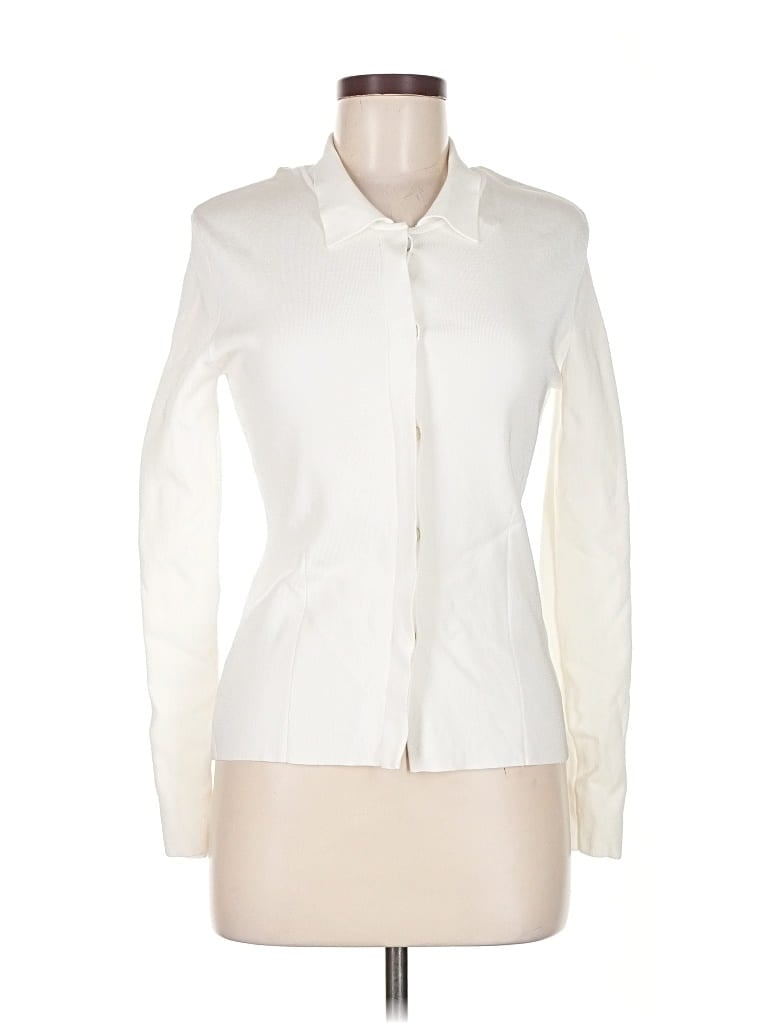 Pre-owned Zara Cardigan Sweater In White