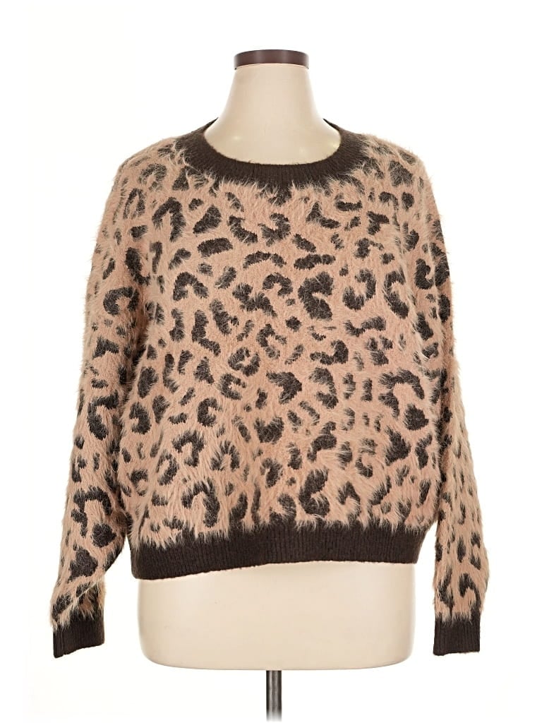 Pre-owned H&m Pullover Sweater In Brown