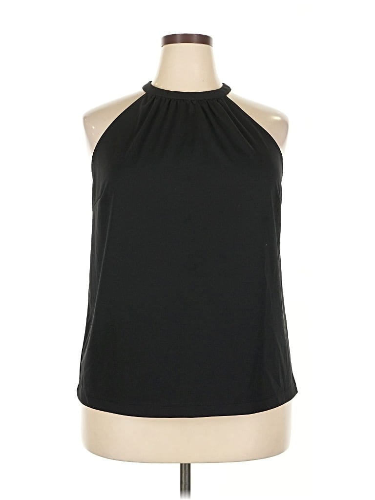 Pre-owned Venezia Sleeveless Blouse In Black