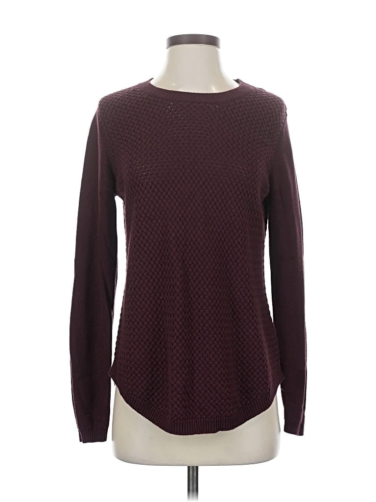 Pre-owned Lety & Me Pullover Sweater In Burgundy
