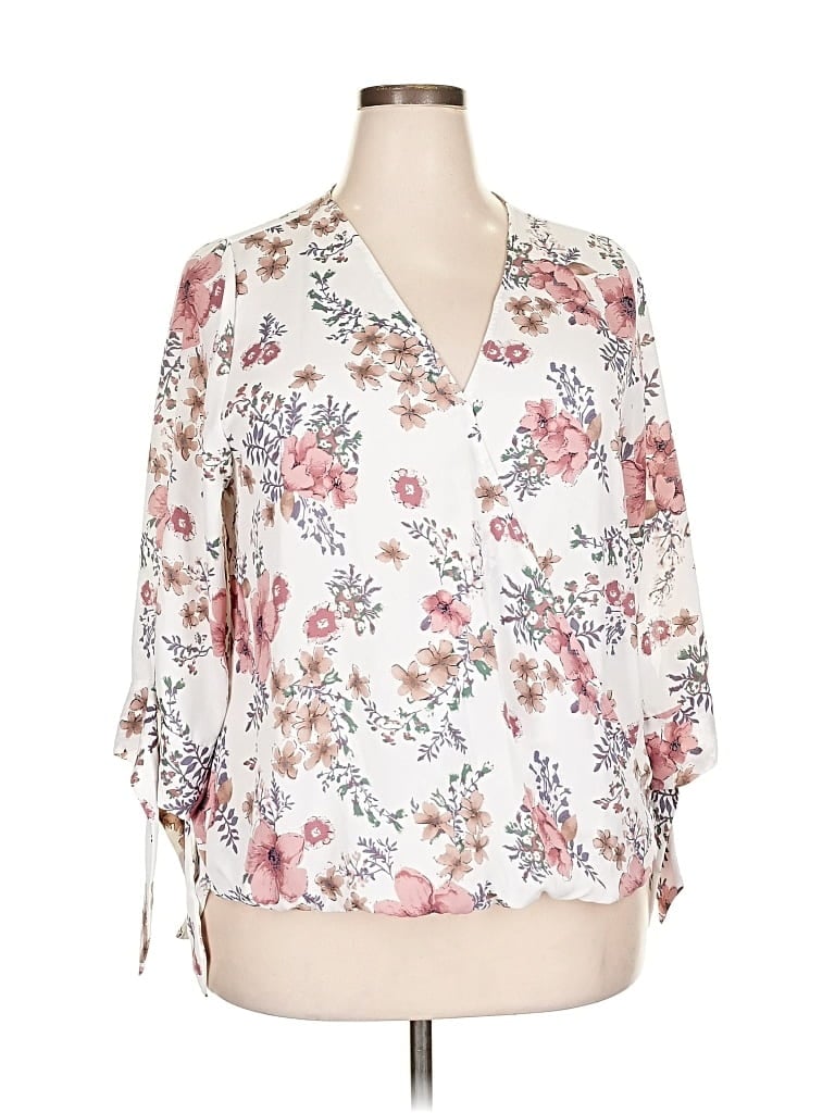 Pre-owned West K 3/4 Sleeve Blouse In White