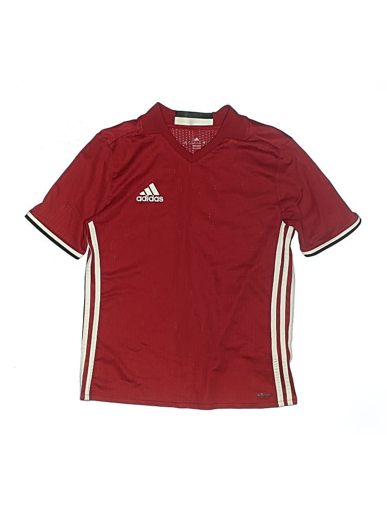 Pre-owned Adidas Originals Kids' Short Sleeve Top Red Tops
