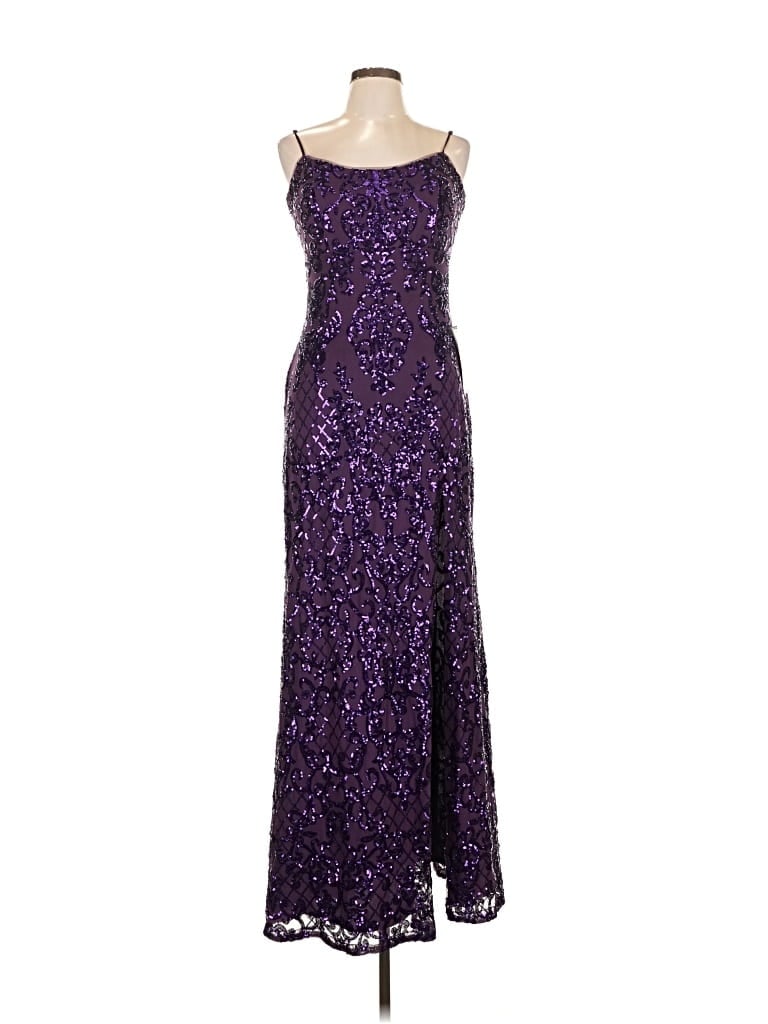 Pre-owned Betsy & Adam Cocktail Dress In Purple