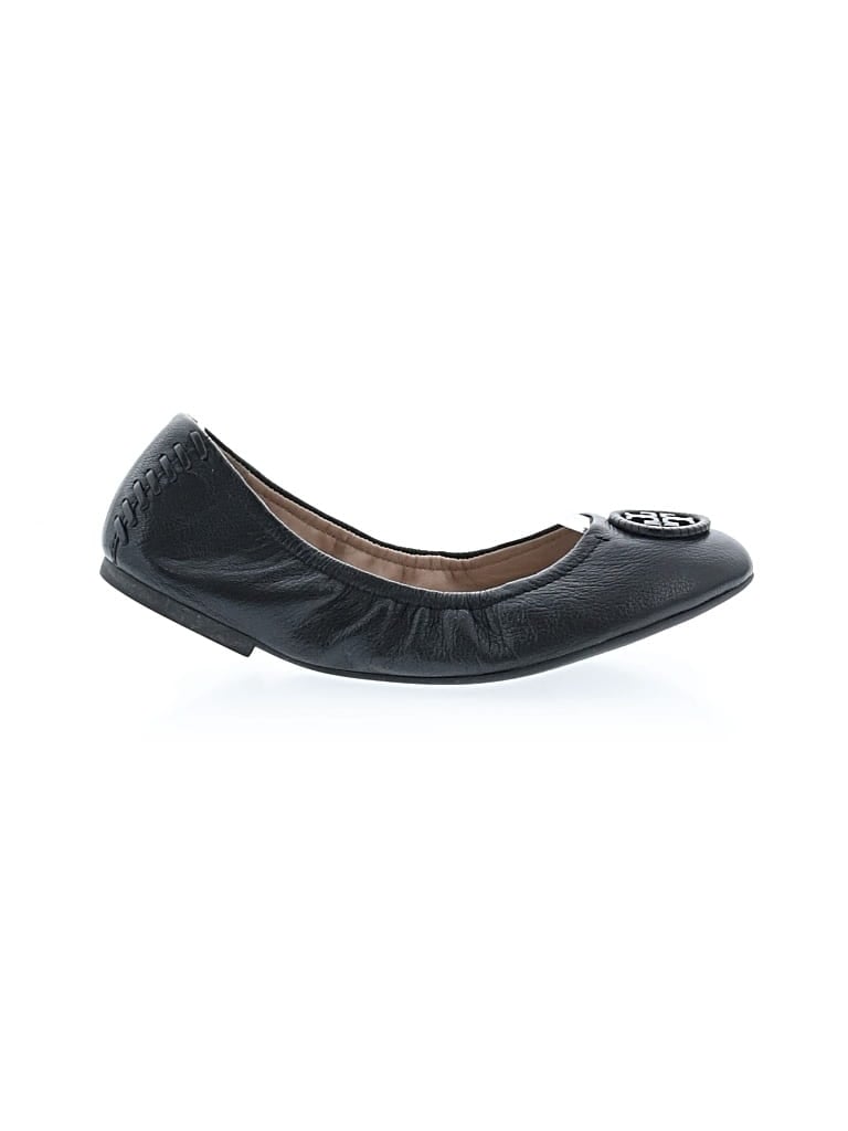 Pre-owned Tory Burch Flats In Black