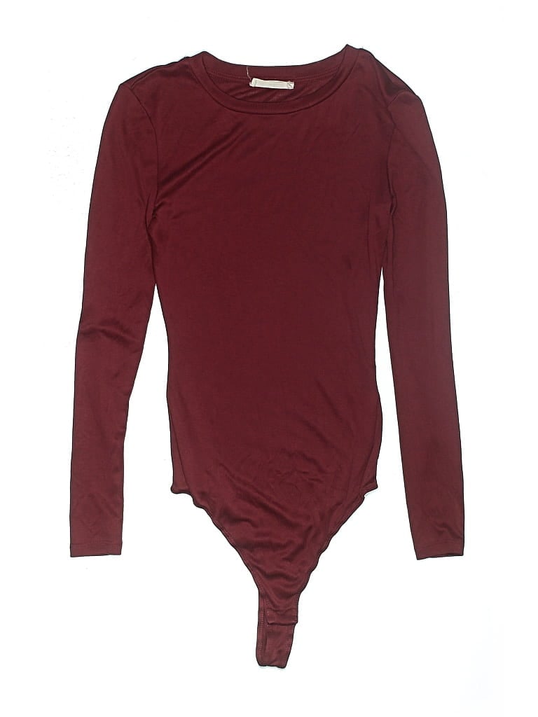 Pre-owned Elodie Bodysuit In Burgundy