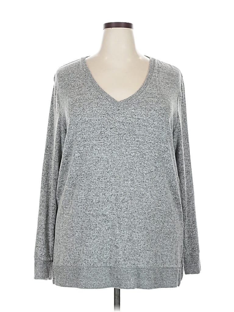 Pre-owned Lucky Brand Pullover Sweater In Gray