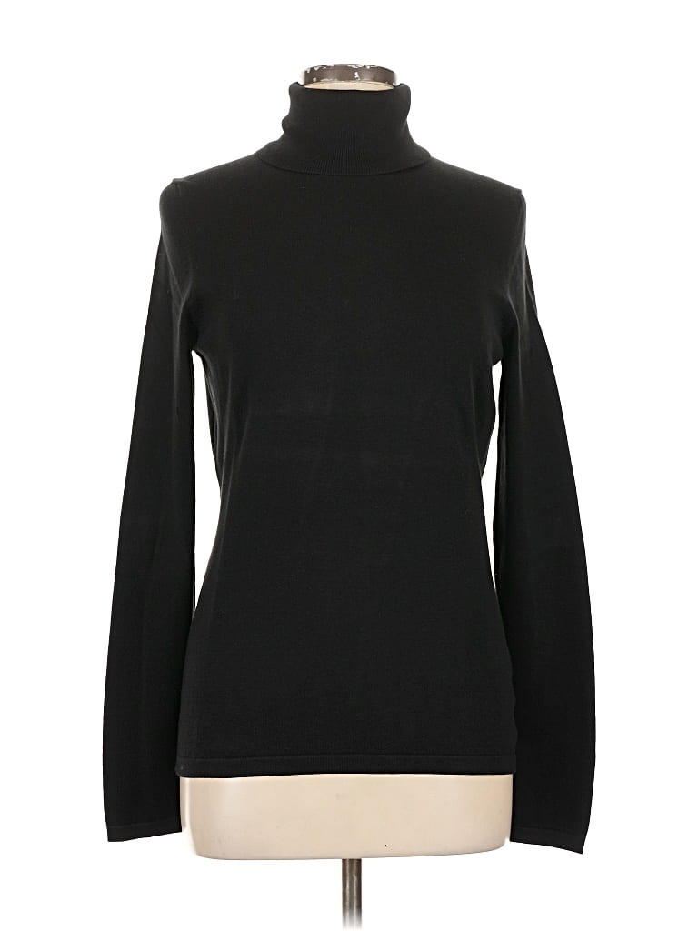 Pre-owned Talbots Turtleneck Sweater In Black