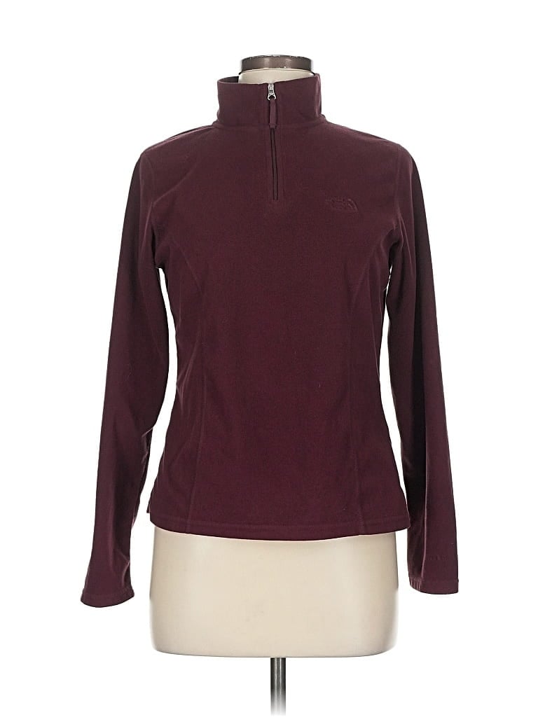 Pre-owned The North Face Turtleneck Sweater In Burgundy