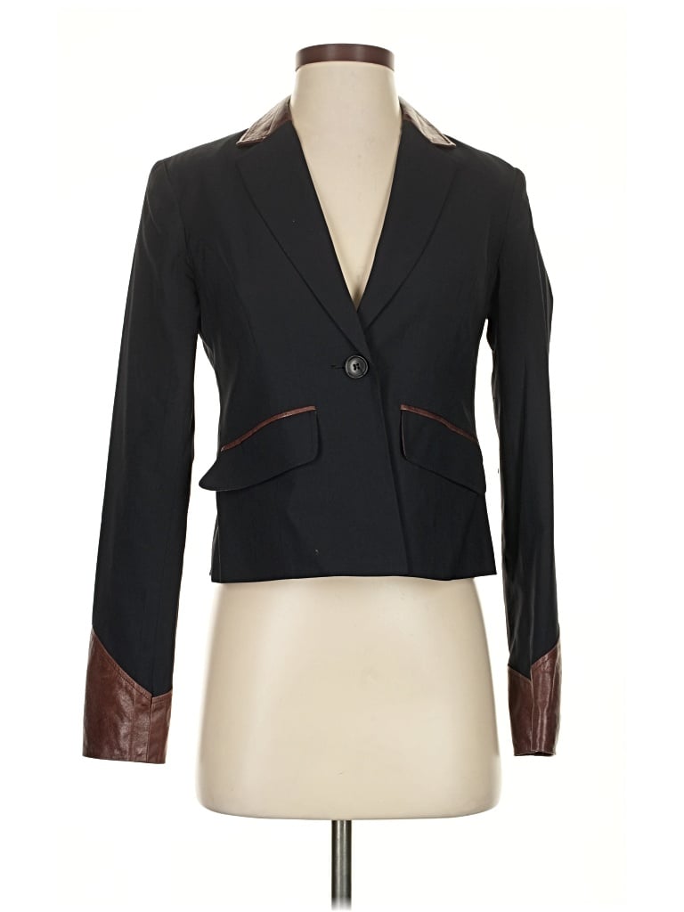 Pre-owned Elizabeth And James Wool Blazer Jacket In Black