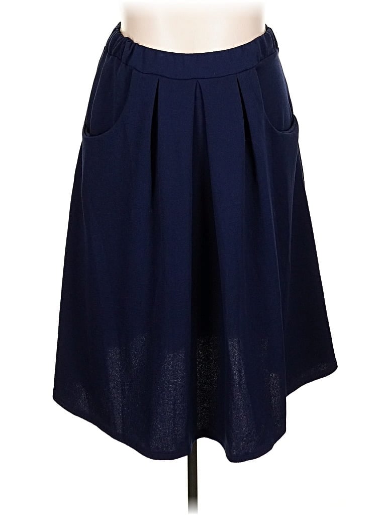 Pre-owned 24seven Comfort Apparel Formal Skirt In Blue