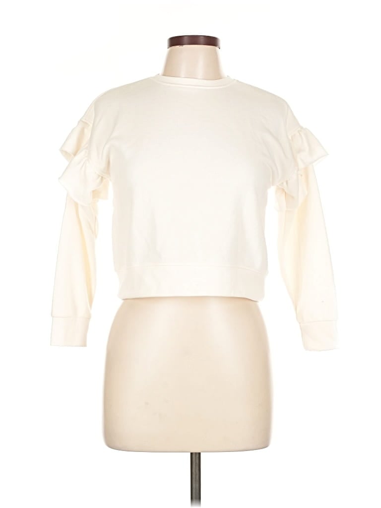 Old Navy Long Sleeve Top Ivory Mock Neckline Tops In Neutral