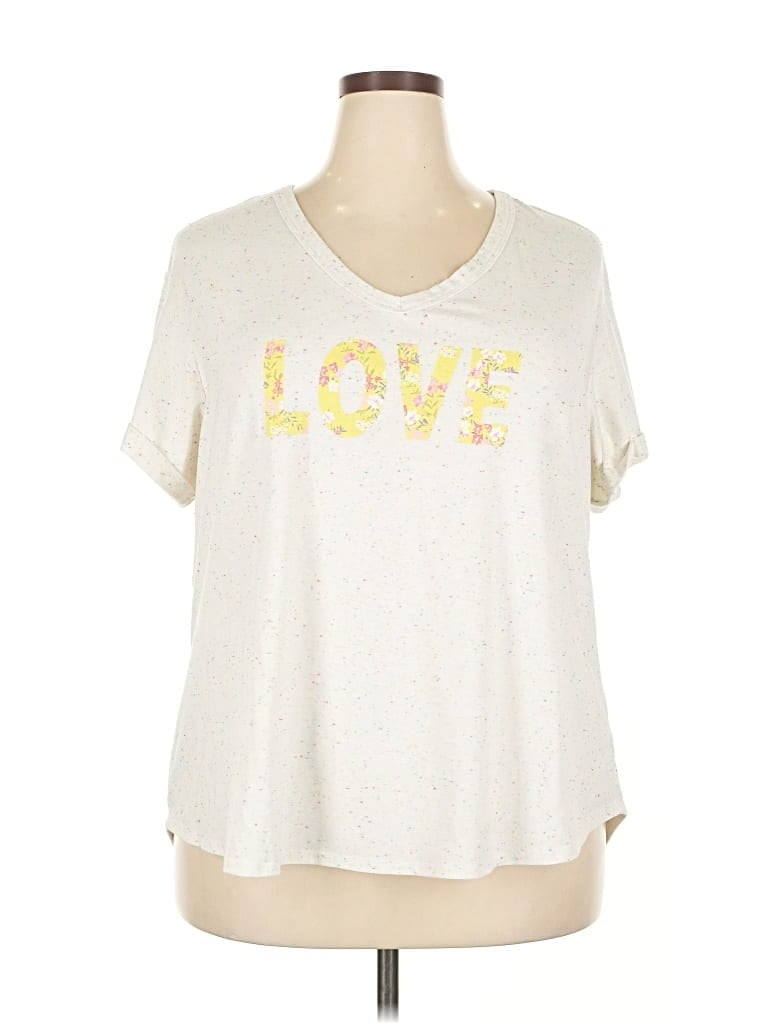 Pre-owned Unbranded Short Sleeve T-shirt In White