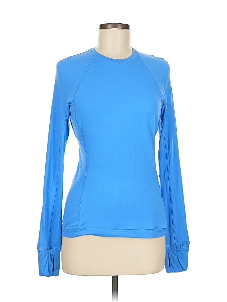 Pre-owned Lululemon Athletica Long Sleeve T-shirt In Blue