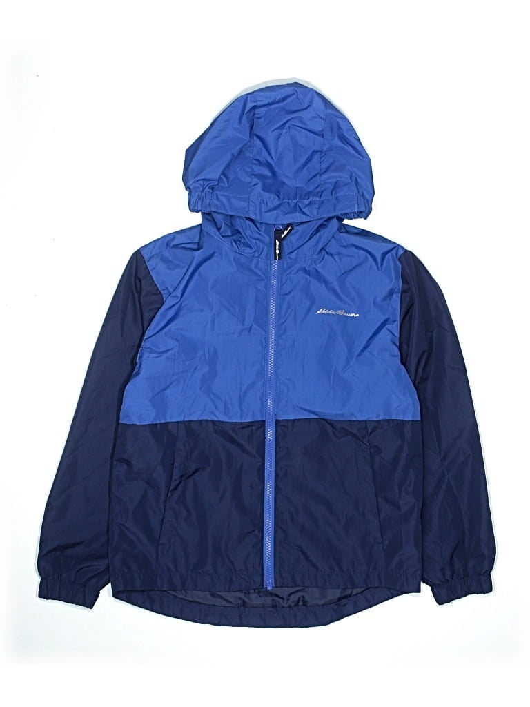 Pre-owned Eddie Bauer Kids' Windbreaker Jacket In Blue