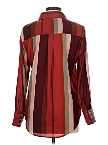 Lavender Brown Long Sleeve Blouse (view 2)