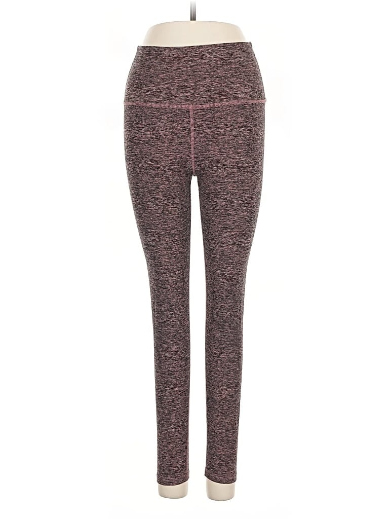 Pre-owned Beyond Yoga Active Pants In Burgundy