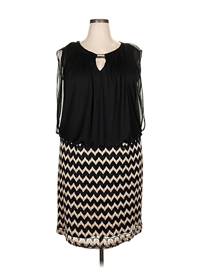 Pre-owned Perceptions Casual Dress In Black