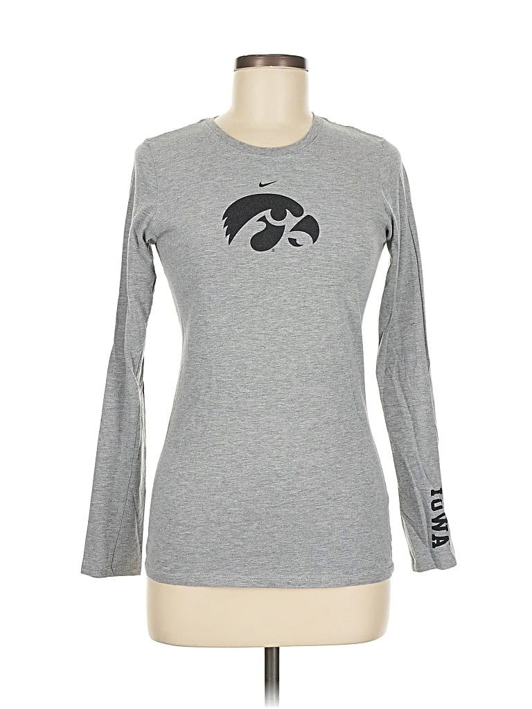 Pre-owned Nike Long Sleeve T-shirt In Gray