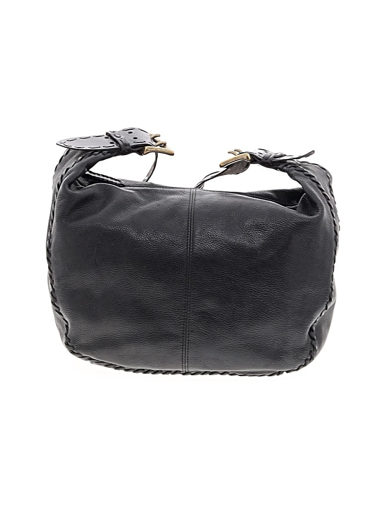 Pre-owned Fossil Leather Hobo Bag In Black