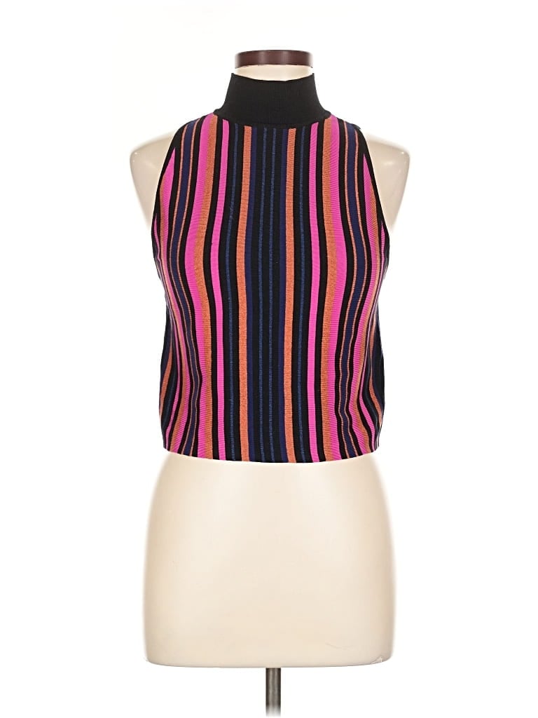 Pre-owned Bar Iii Tank Top Pink Halter Neckline Tops