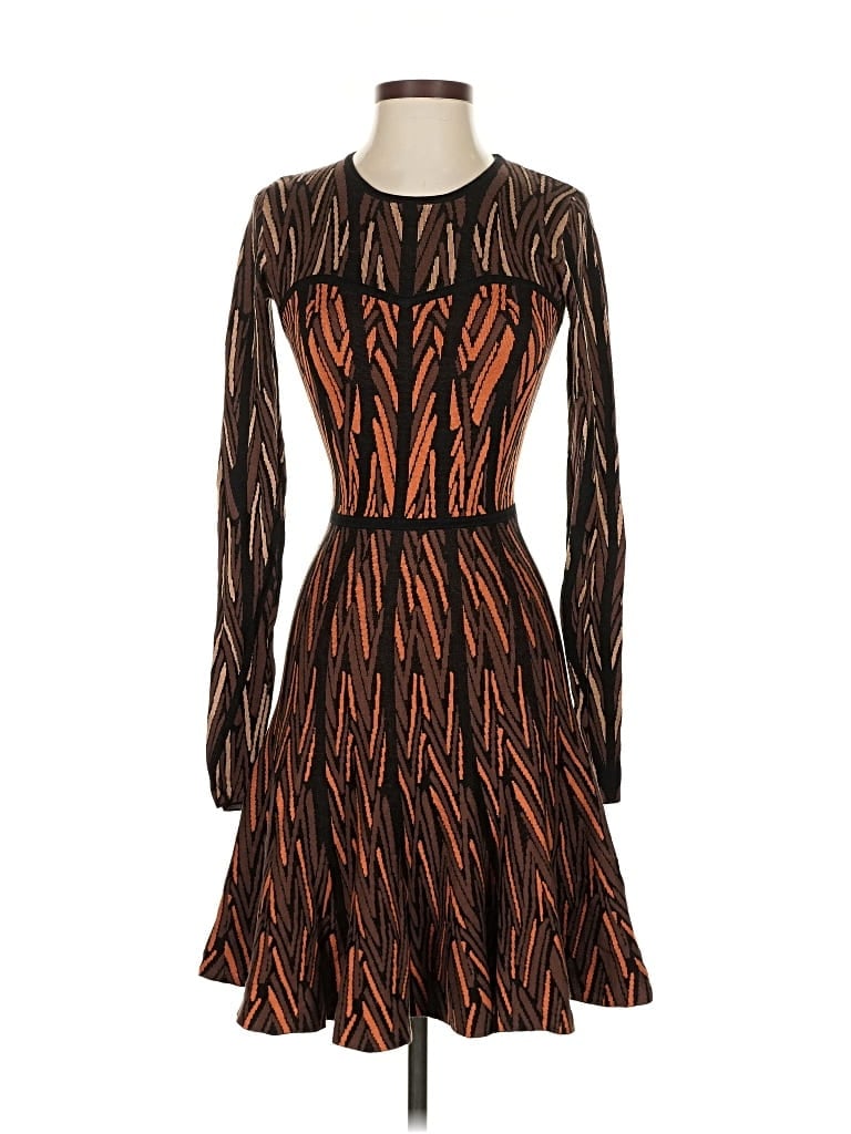 Pre-owned Bcbgmaxazria Cocktail Dress In Brown