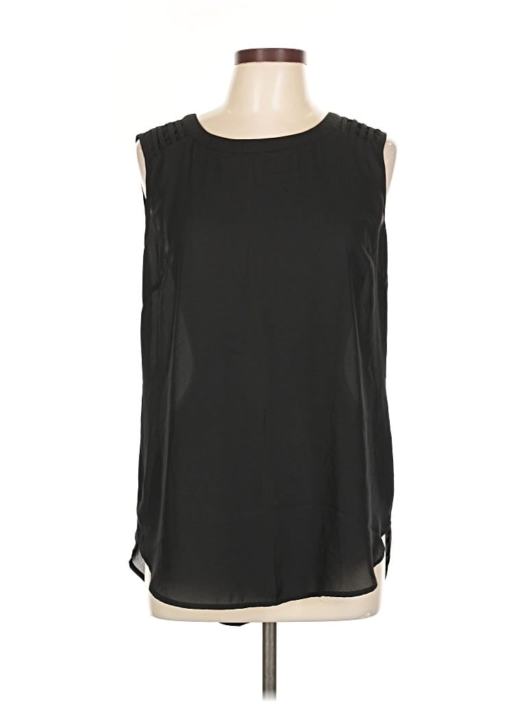 Pre-owned Patchington Sleeveless Blouse In Black