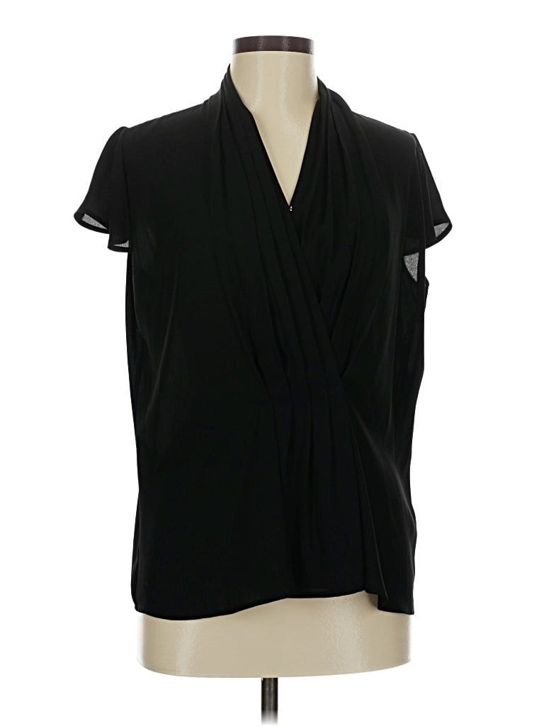 Pre-owned Calvin Klein Short Sleeve Blouse In Black