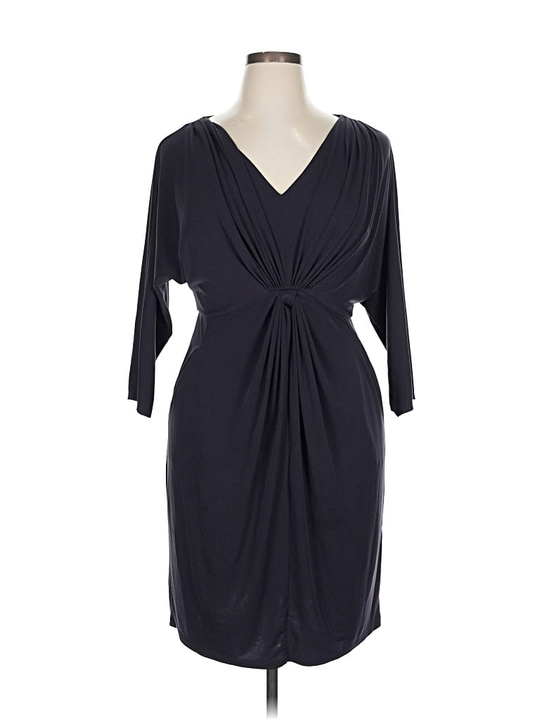 Pre-owned Suzi Chin For Maggy Boutique Cocktail Dress In Gray