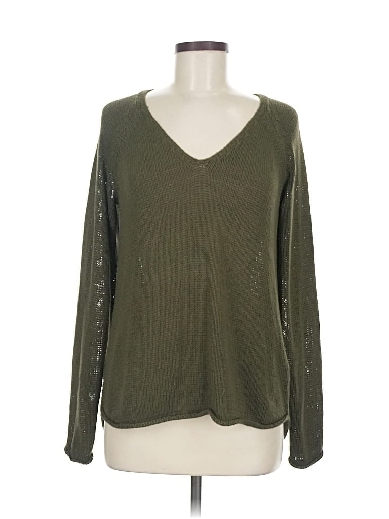 Pre-owned H&m Pullover Sweater In Green