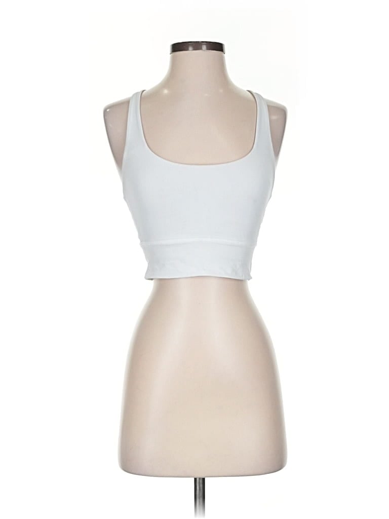 Pre-owned Lululemon Athletica Tank Top Silver Strapless Neckline Tops