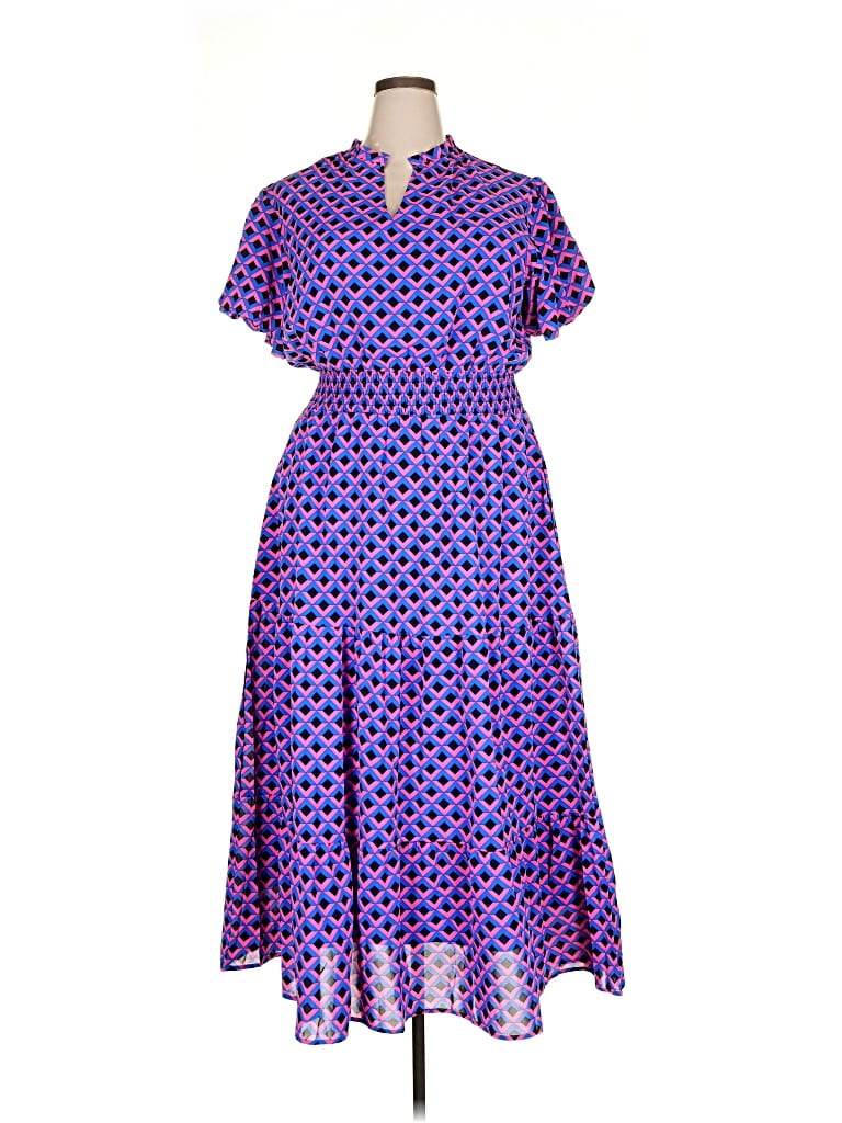 Pre-owned Fashion Casual Dress In Purple