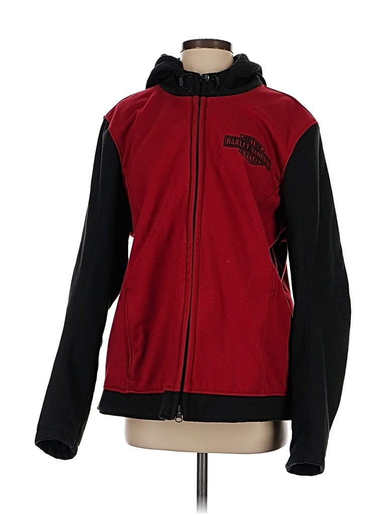 Pre-owned Harley Davidson Fleece Jacket In Red