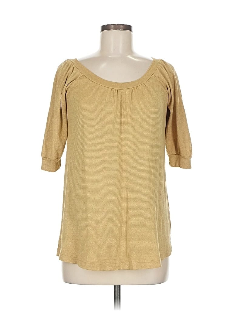 Pre-owned Michael Stars Cardigan Sweater In Gold