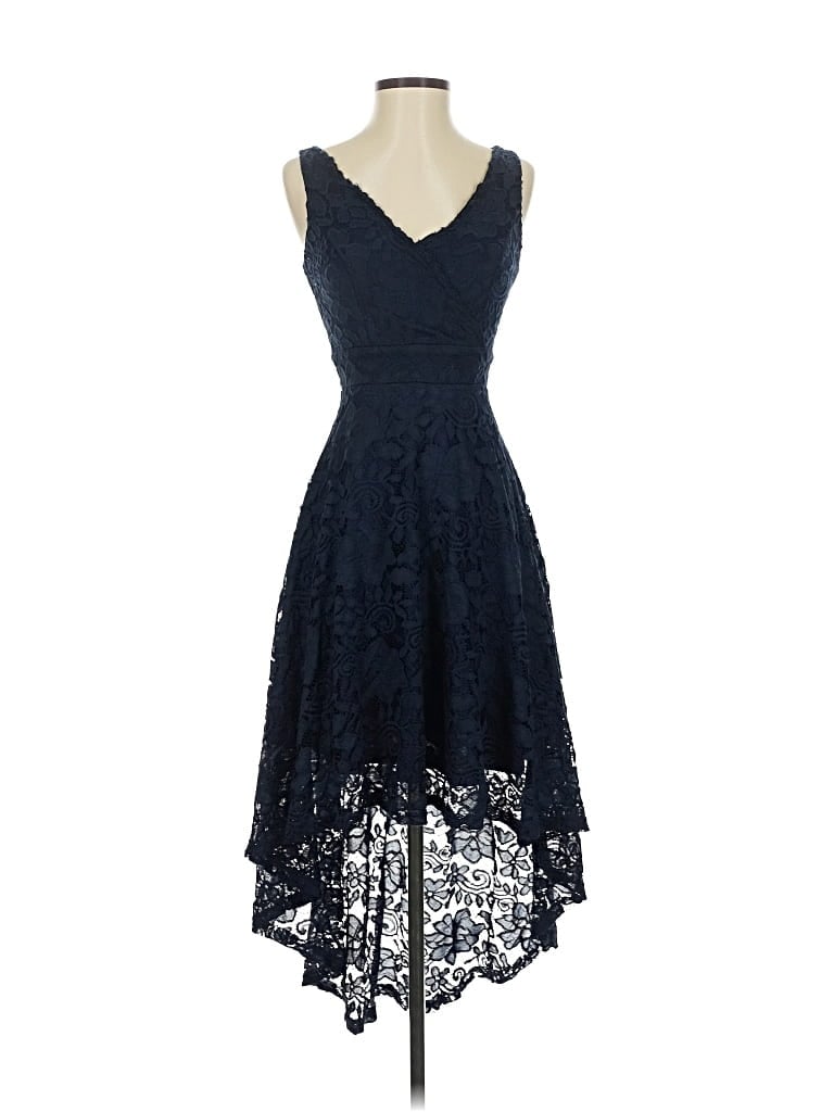 Pre-owned Assorted Brands Cocktail Dress In Blue