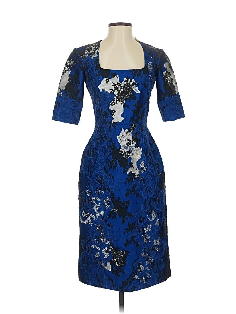 Pre-owned Erdem Cocktail Dress In Blue