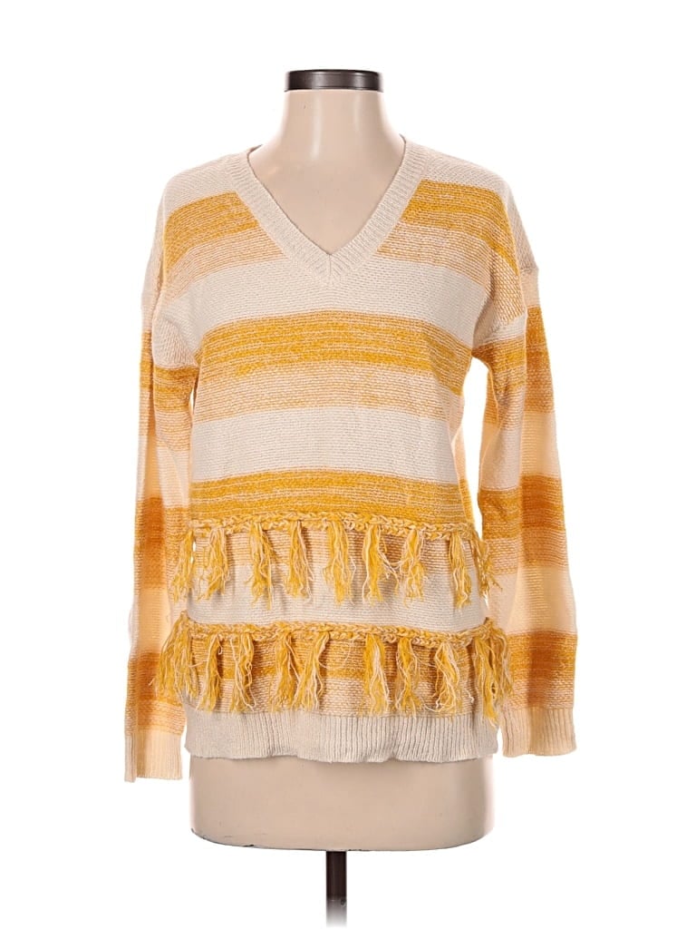 Pre-owned Hem & Thread Pullover Sweater In Yellow