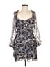 Zara Paisley Blue Cocktail Dress Size L - photo 1