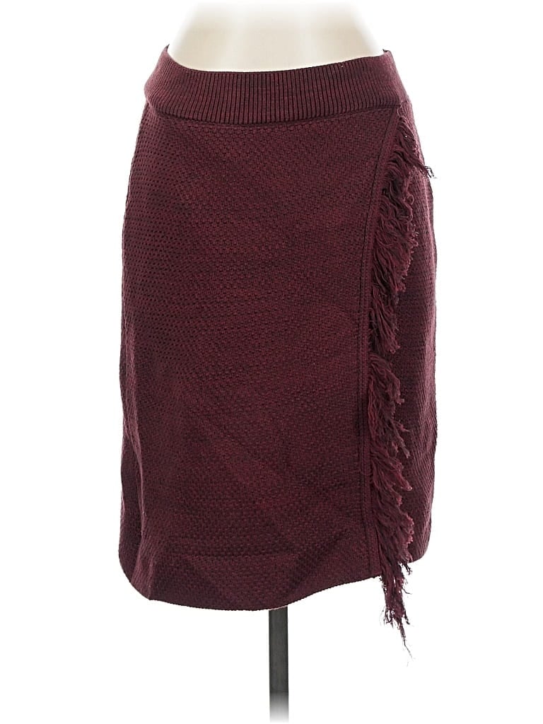 Pre-owned Maeve Casual Skirt In Burgundy