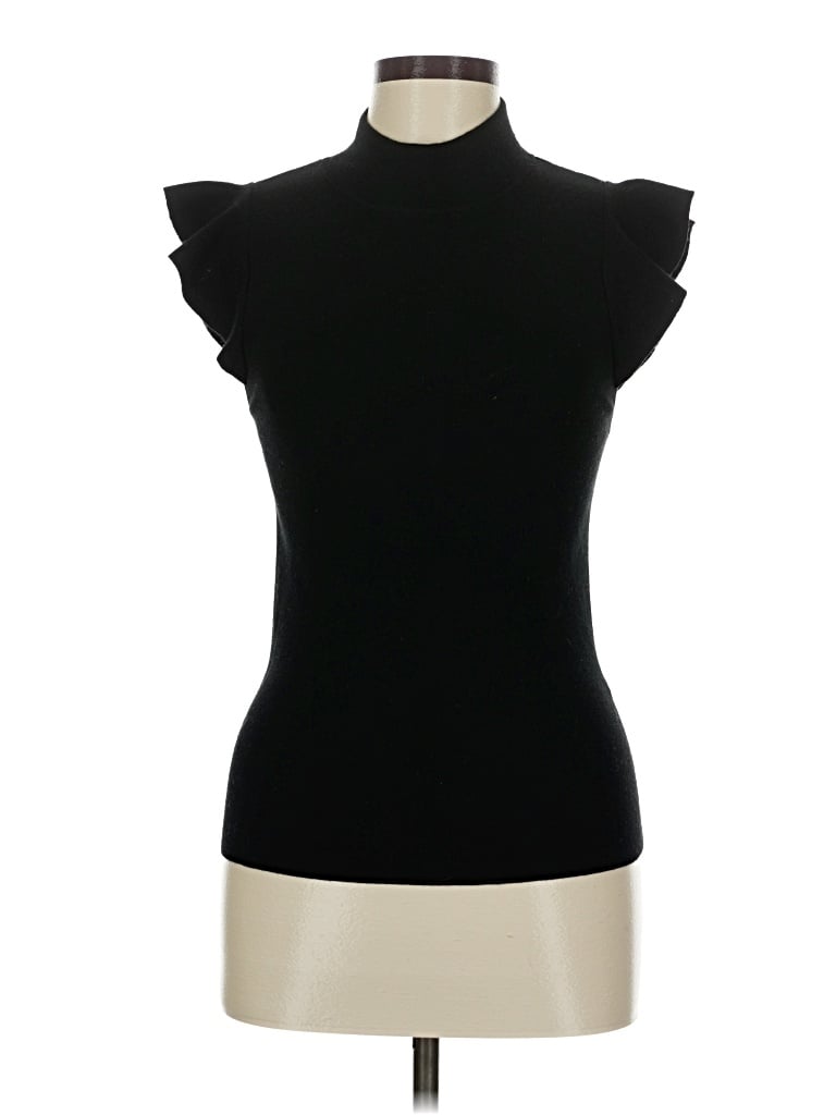 Pre-owned Alice And Olivia Alice + Olivia Wool Pullover Sweater In Black