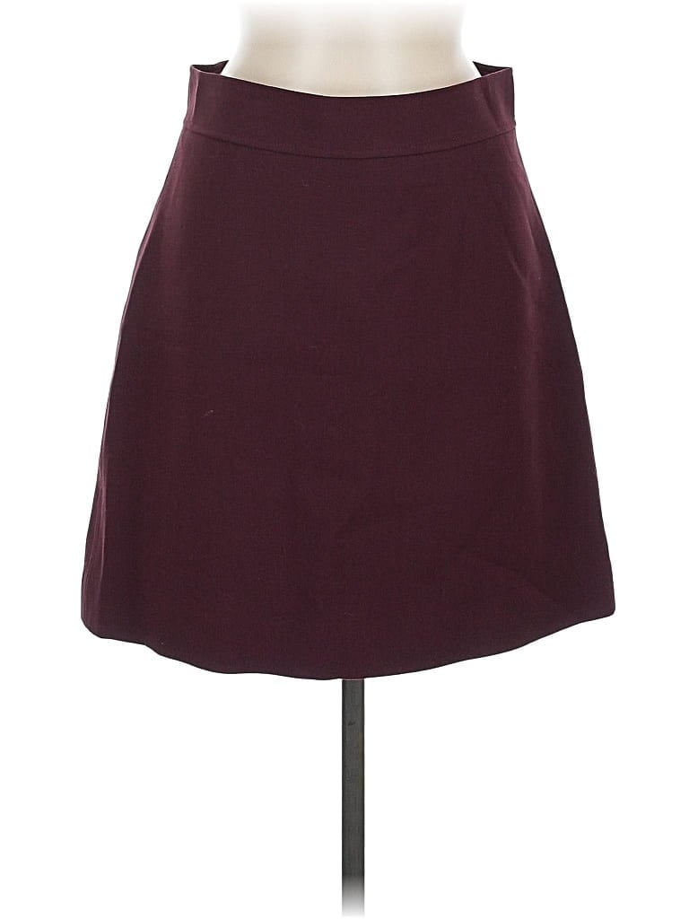 Pre-owned Theory Casual Skirt In Burgundy