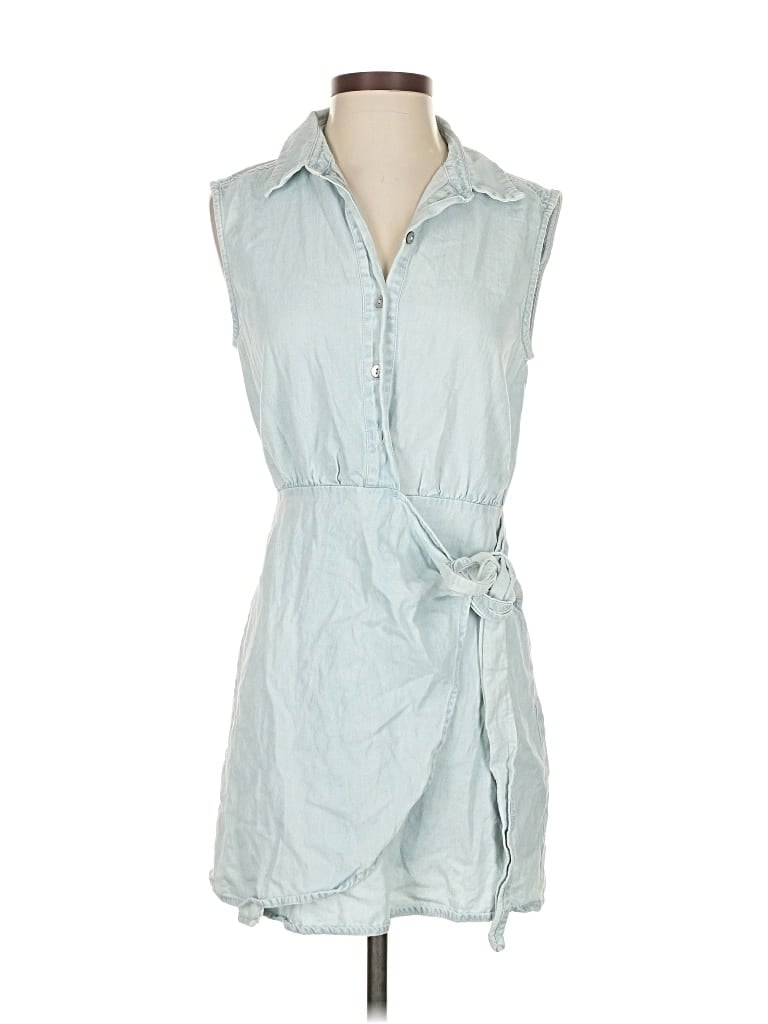 Pre-owned Mng Casual Dress In Blue