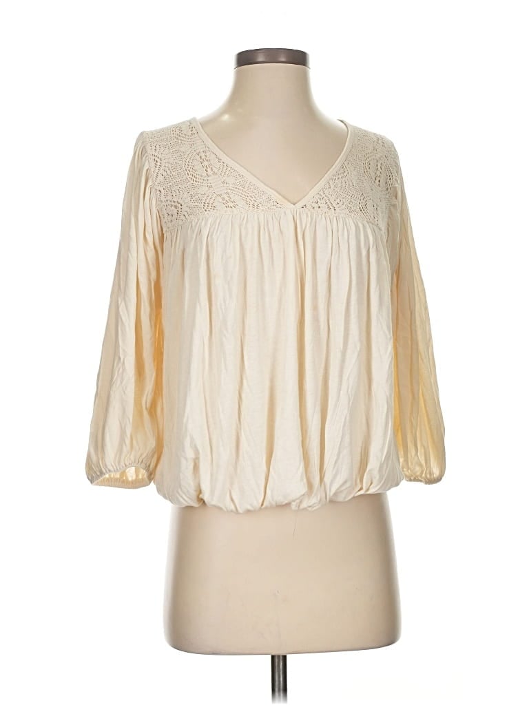 Pre-owned Tiny 3/4 Sleeve Blouse In White
