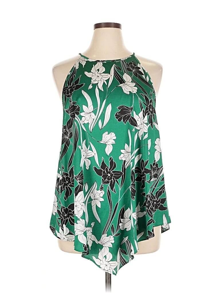 Pre-owned Worthington Sleeveless Blouse In Green